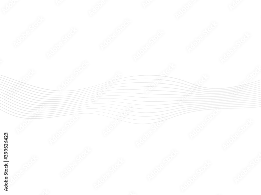Poster abstract wave element line art vector illustration isolated on white background. smooth stripe or cu