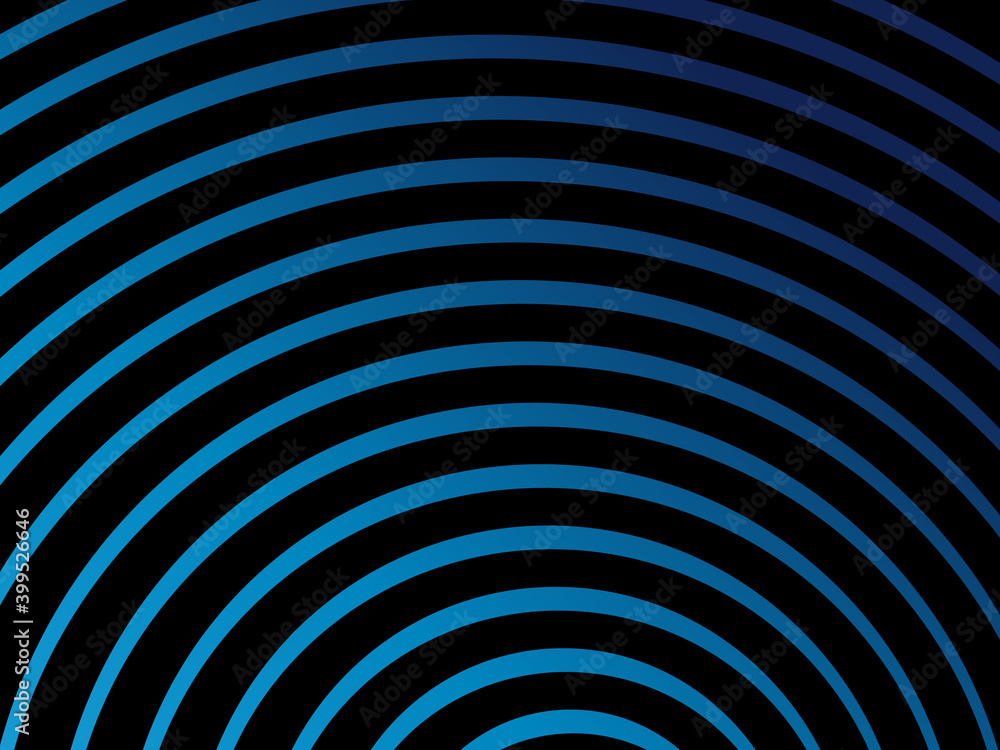 Poster abstract black wave lines background. art linear vector illustration isolated on black. smooth strip