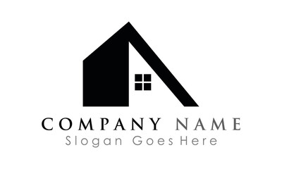 elegant house building logo