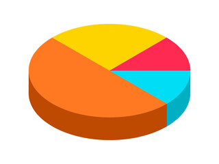 Obraz premium Dimension isometric retro puzzle circle business info graphic presentation