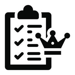 
Quality checklist vector in modern solid style 
