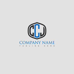 CCJ Letter Logo Design and Monogram Icon.