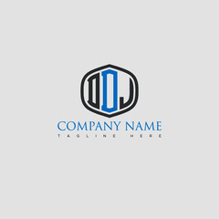 DDJ Letter Logo Design and Monogram Icon.