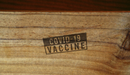 Vaccinated covid-19 stamp and stamping