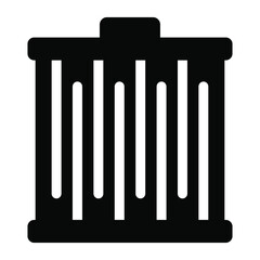 
Air filter icon in modern solid style 
