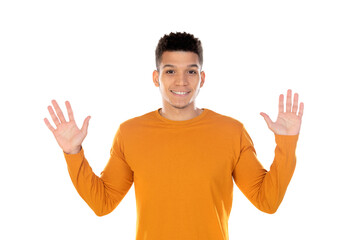 Latin guy with short afro hair