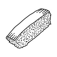 Cornbread Icon. Doodle Hand Drawn or Outline Icon Style