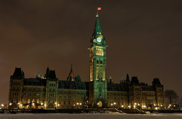 Fototapeta na wymiar The Peace Tower In Ottawa Canada