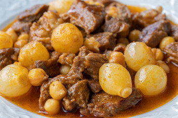 Turkish style meat roasting, stew.