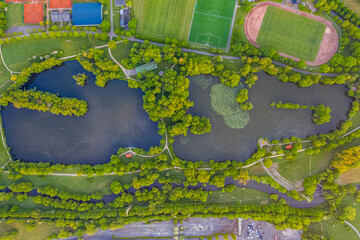Fulda Aue aus der Luft | Luftbilder von der Fulda Aue