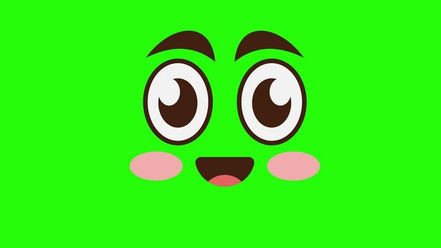 Animation of emoji, emoticon eyes. Alpha Channel
