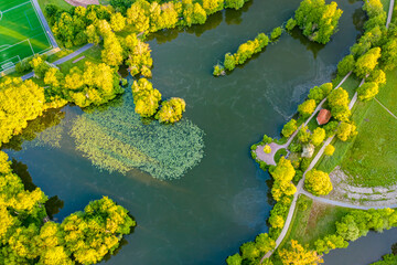 Fulda Aue aus der Luft | Luftbilder von der Fulda Aue