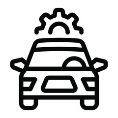 
An icon of car settings in editable style 

