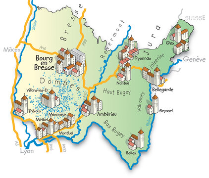 01 Carte du département de l'Ain