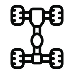 
Car wheel alignment in modern solid style 
