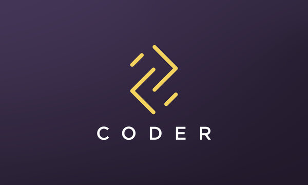 Programming Code Technology Logo In A Simple And Modern Style