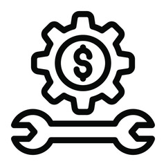 
Financial service management icon, vector of financial support 
