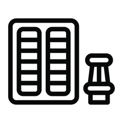 
Vector of ventilation filter, glyph icon 
