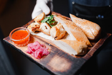 grilled meat with vegetables