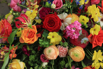 Fototapeta na wymiar Mixed spring bouquet