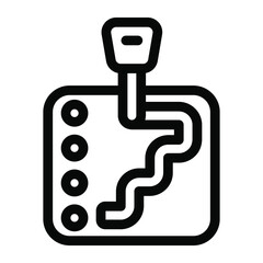 
Car automatic gear icon style, gear selector 
