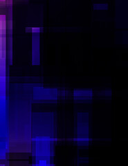 Futuristic abstract geometric wallpaper. Geometrical colorful shapes. Rectangular shapes background. Digital illustration of a tech layout.