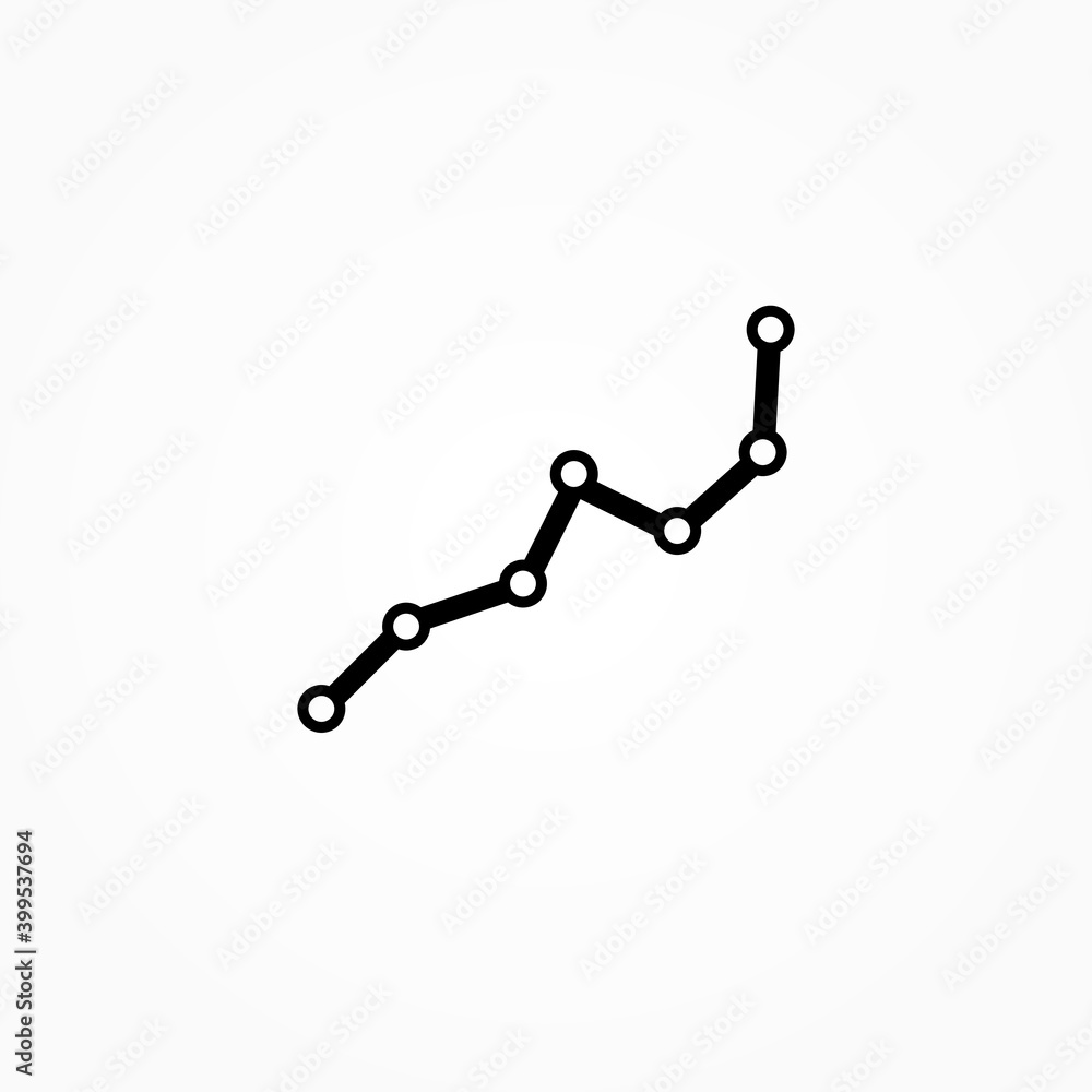 Poster chart icon. graph icon. simple outline graph vector icon.