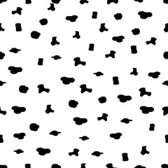 black and white pattern with different spots