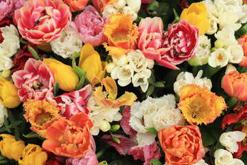 Mixed tulip bouquet