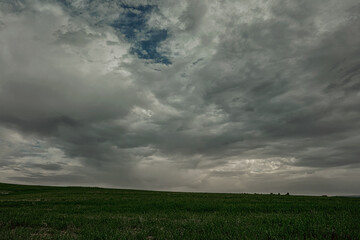 Winter landscape outside the city in Israel