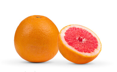 grapefruit citrus fruit on white background
