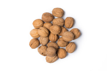 Many walnuts in studio