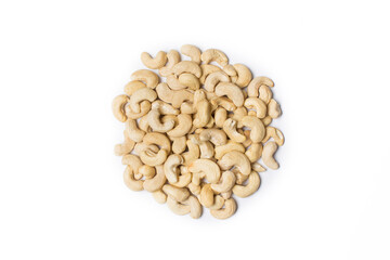 Heap of cashew nut in studio