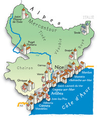06 Carte du département des Alpes-Maritimes