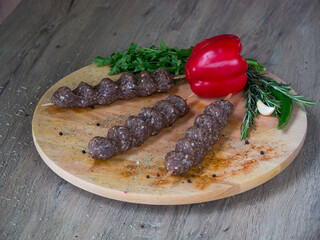 Arabic traditional fresh kebab  