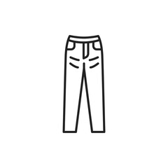 Jeans color line icon. Pictogram for web page, mobile app, promo.