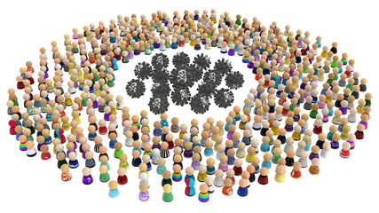 Cartoon Crowd, Mine Field Middle