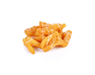 deep fried Chinese dough stick on white background