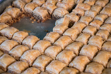 Delicious baklawa ready to taste 