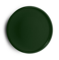 empty plate on white background.