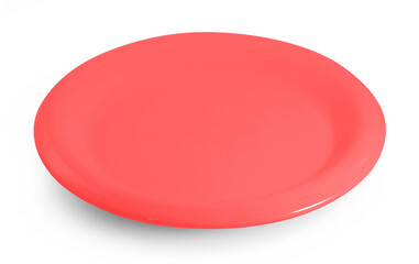 empty plate on white background.