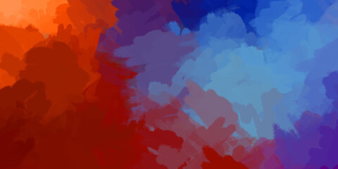 Brushed Painted Abstract Background. Wild chaotic brushstrokes. Strokes of paint. 2D Illustration. Brush stroked painting.