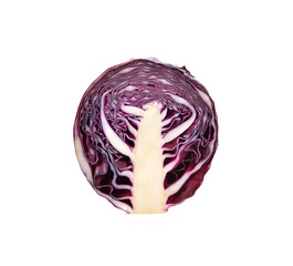 Fototapeta premium red cabbage isolated on white background.