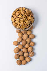 Many walnuts in studio