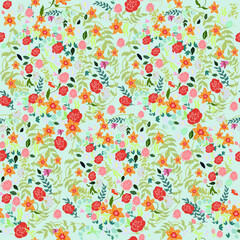 Floral seamless vector pattern.