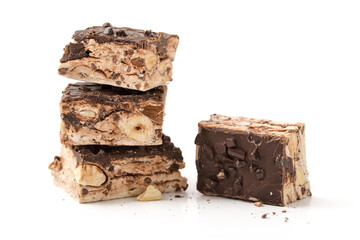 Torrone mit Bitterschokolade