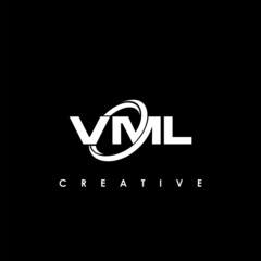 Fototapeta na wymiar VML Letter Initial Logo Design Template Vector Illustration