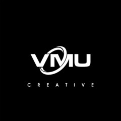 VMU Letter Initial Logo Design Template Vector Illustration