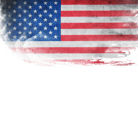Grunge USA flag. American flag with grunge texture.