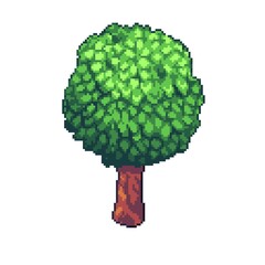 Tree Pixel Art Illustration